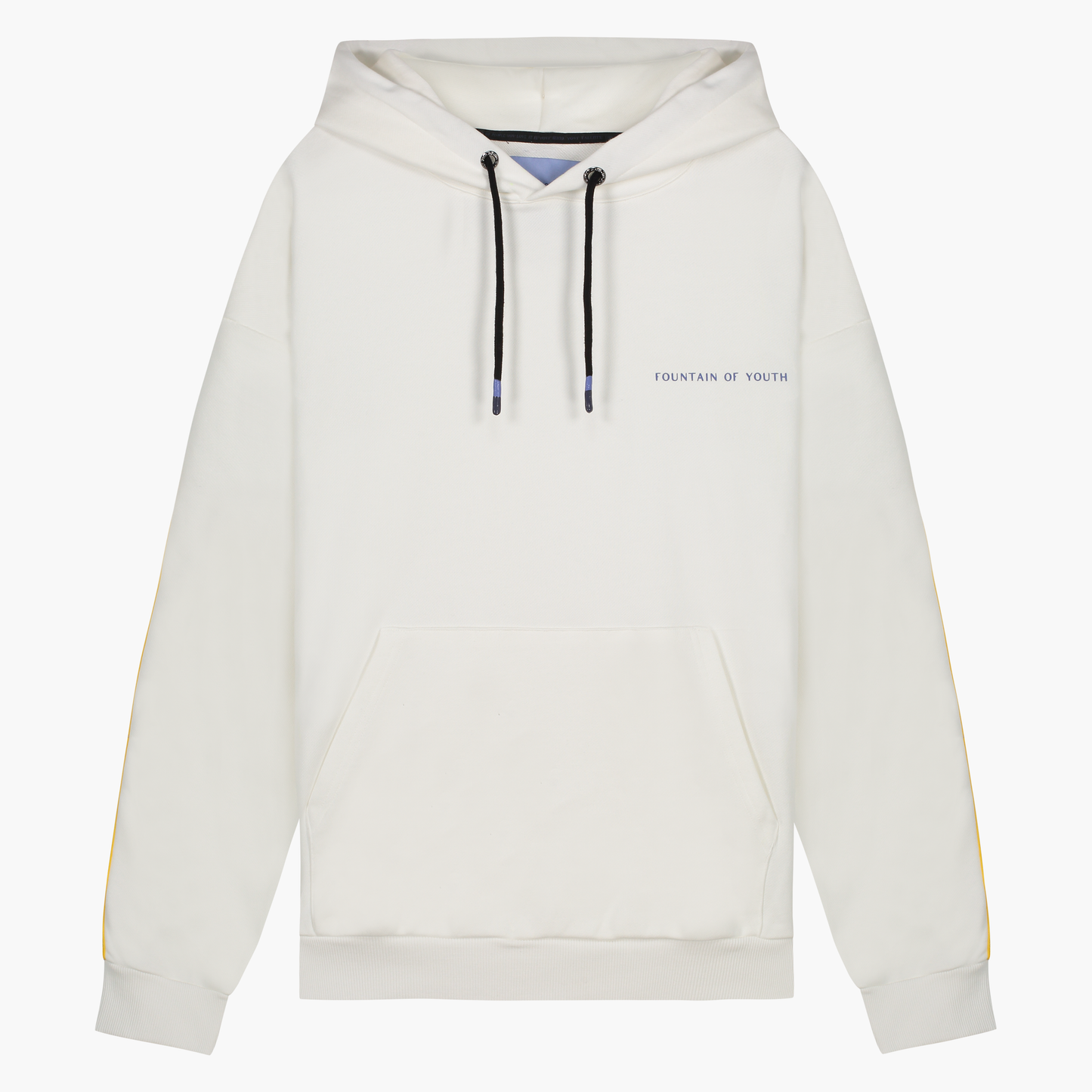 FOY Signature Blue Embroidery Back - Hoodie Off White