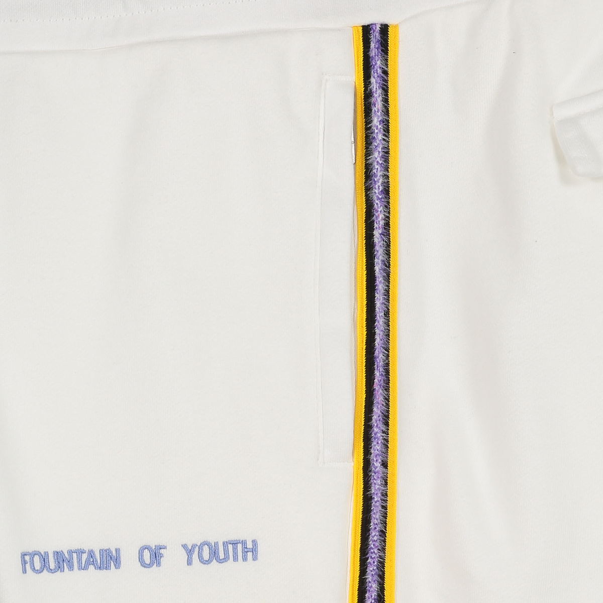 FOY Signature Blue Embroidery Back - Jogging Pants Off White